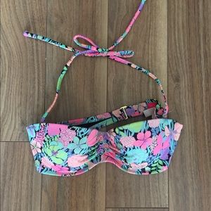 Victoria secret 32b floral swim top
